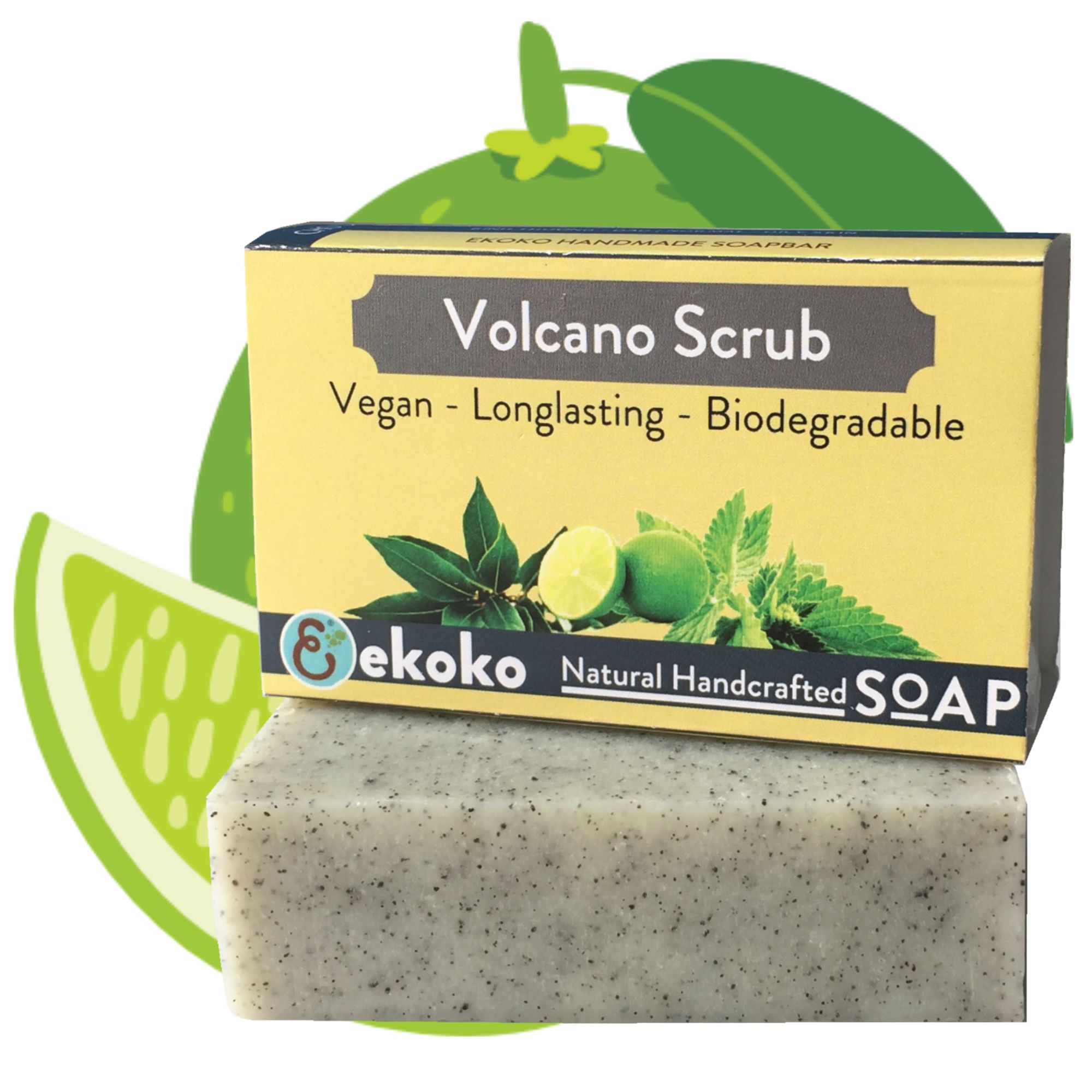 Xà Phòng Handmade Cao Cấp Thanh Lọc Volcano Scrub, Xà Bông Handmade, Nguyên Liệu Tự Nhiên, Bảo Vệ Và Giúp Da Sáng Khỏe