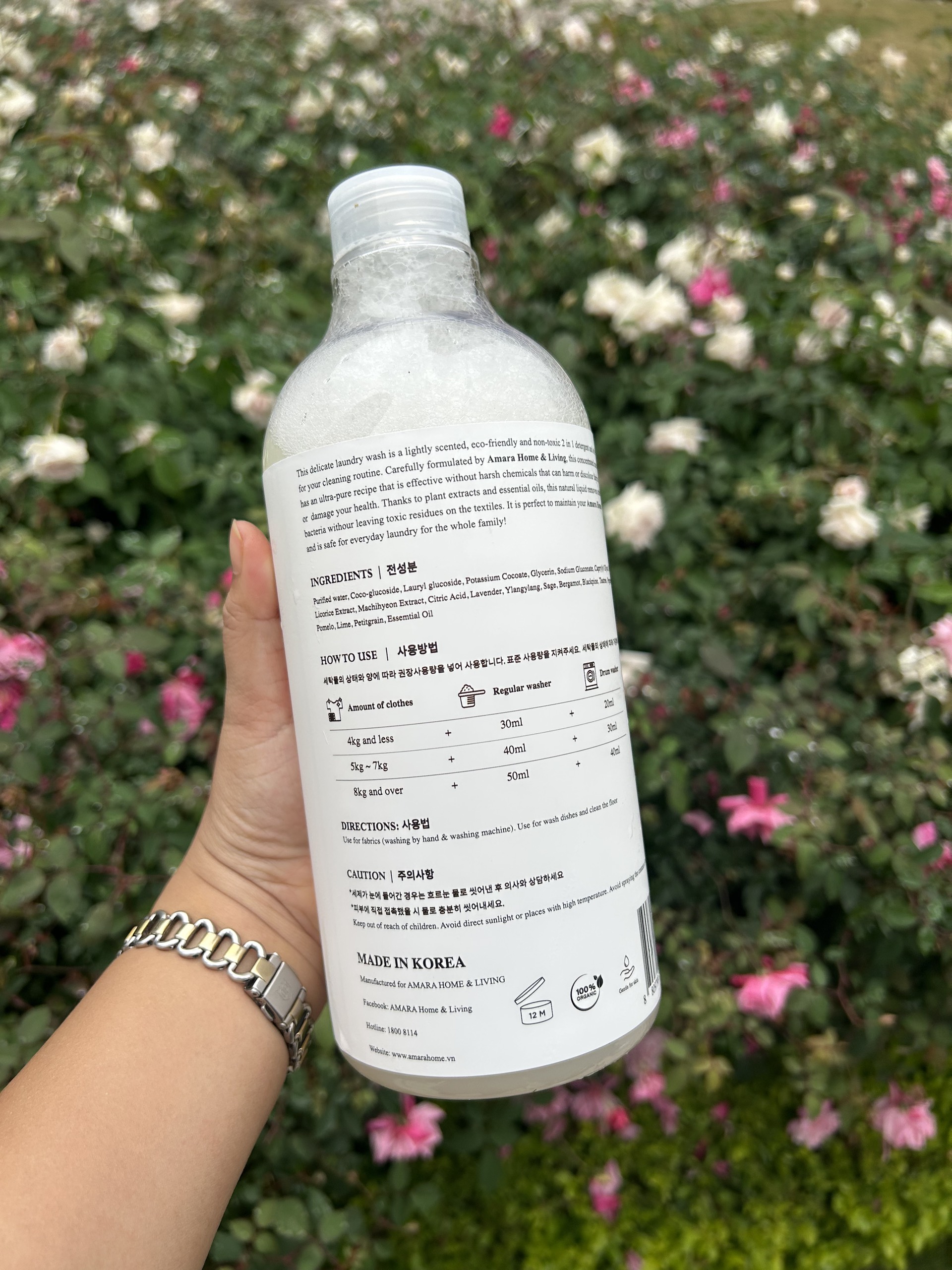 Nước giặt xả 2 trong 1 amara
