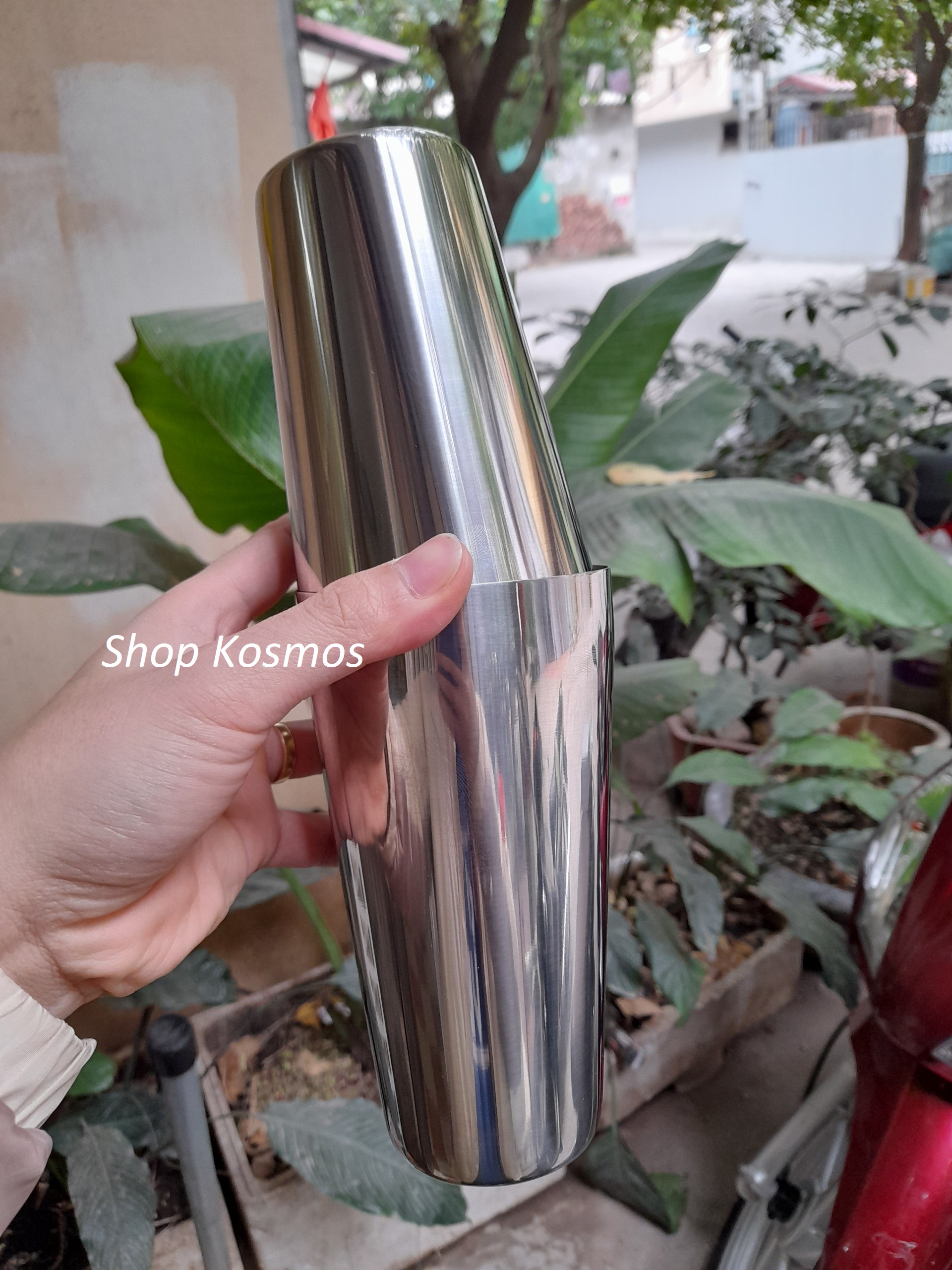 Bình lắc shaker 2 mảnh Boston 750ml - 550ml Chặn đá bình Boston