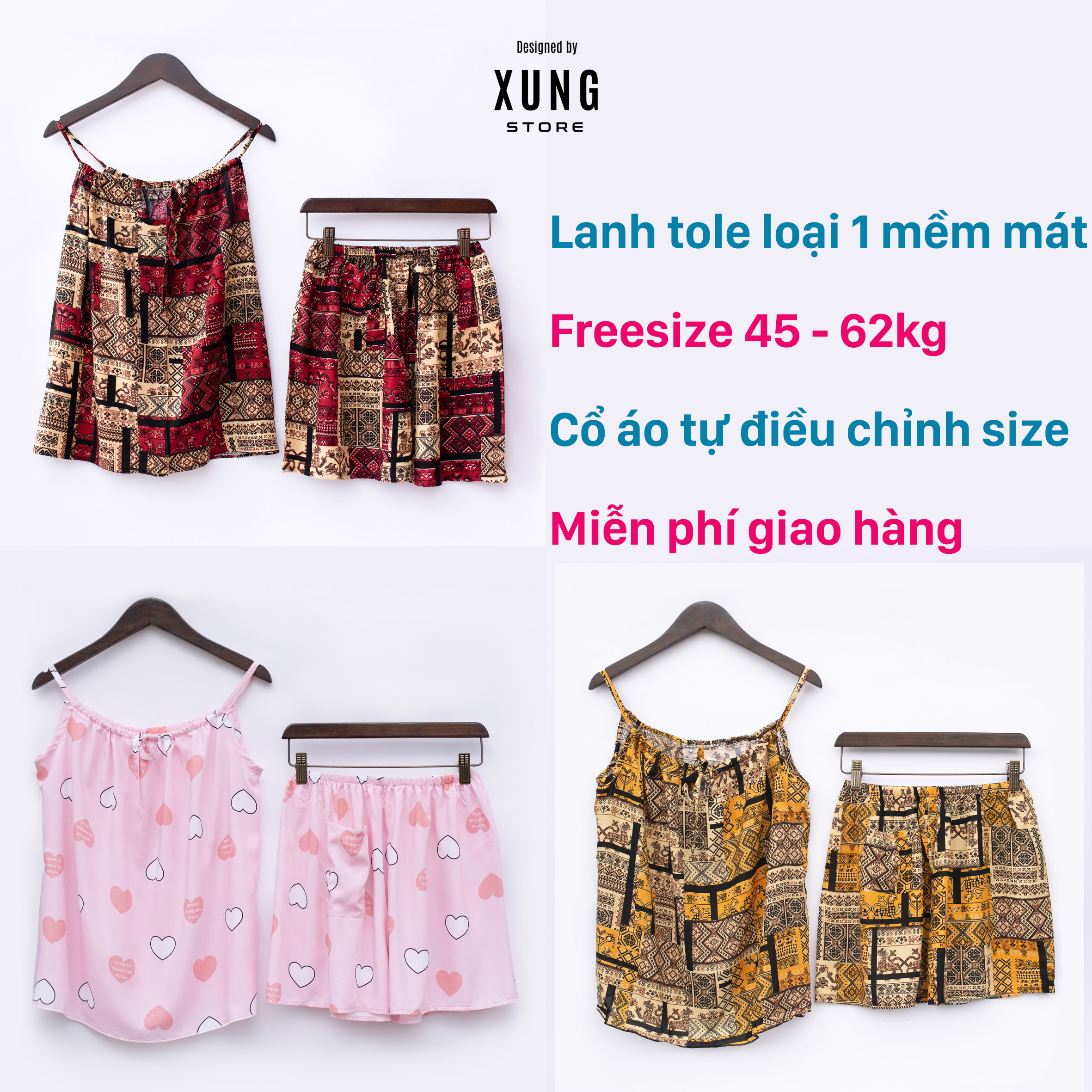 Đồ bộ mặc nhà, Đồ bộ lanh nữ, Đồ bộ ngủ - Women Homewear Pijamas - XungStore