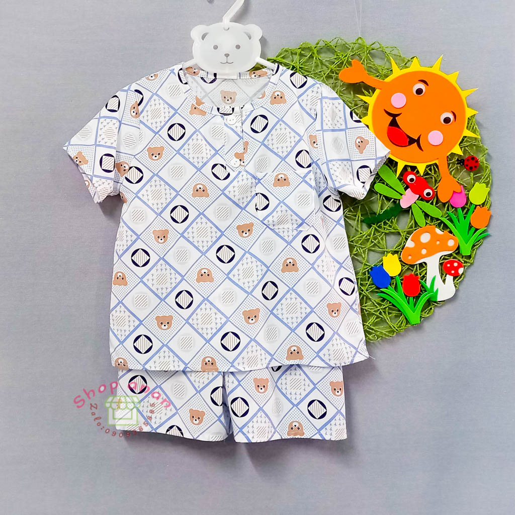 [18-19kg]Bộ tole/lanh đùi ngắn tay, sát nách bé trai 18-19kg - 2