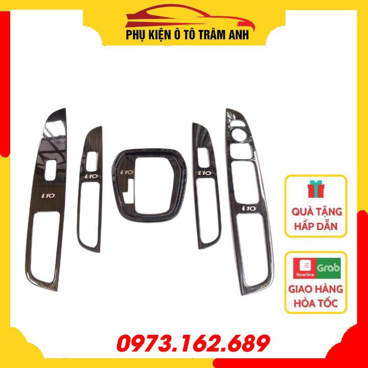 Ốp nội thất grand i10 2015-2020 chất liệu titan cao cấp