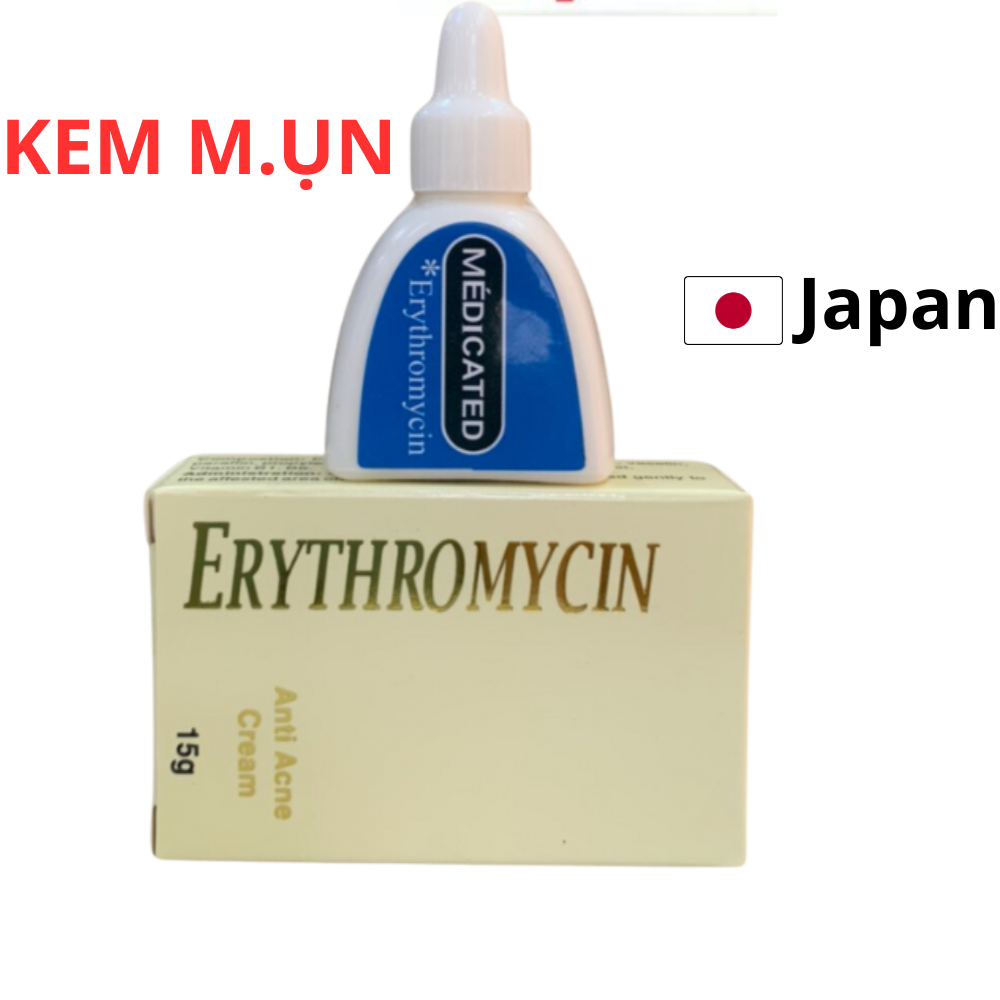  Kem Chấm Mụn Erythromycin Nhật Bản 15g - Tinh Chất Ngừa Mụn Tự Nhiên Không Sẹo 