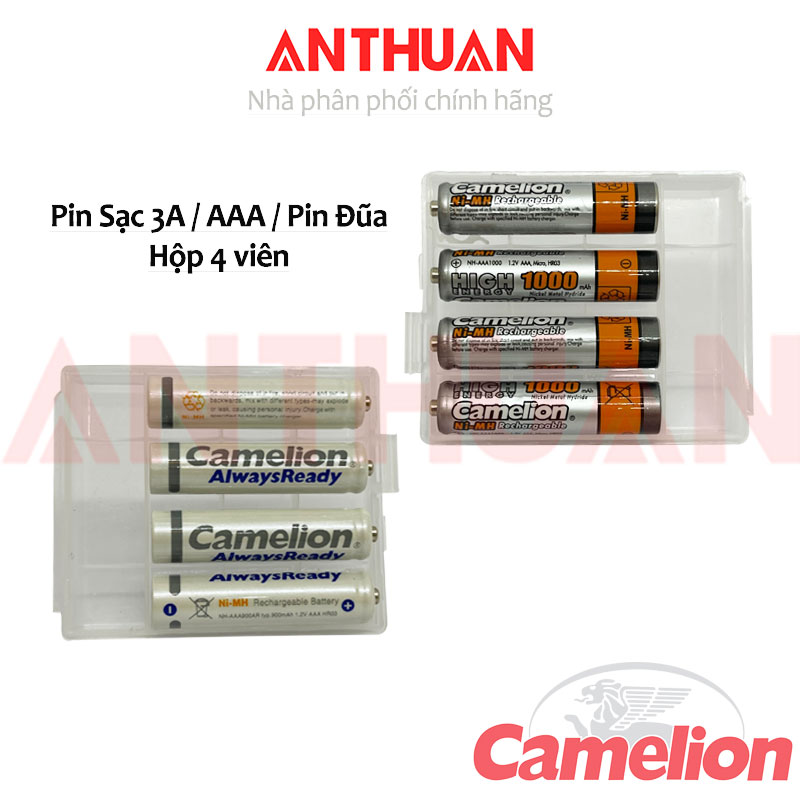 Pin sạc 1.2v 3a / aaa camelion 1000mah, 900mah. pin đũa sạc dùng cho điều khiển và các thiết bị điện tử. hàng chính hãng - date mới.