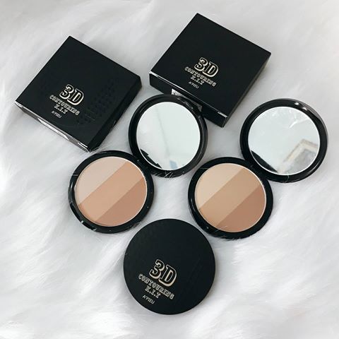Phấn tạo khối 3 ô apieu 3d contouring kit 9g