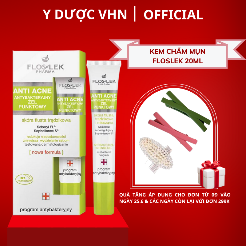 Gel chấm mụn anti acne spot floslek 20ml hỗ trợ giảm thâm mụn. 0783.289.750