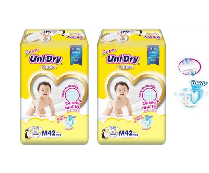 Mẫu mới - combo 2 bịch tả mẫu mới unidry s48 - m42 - l38 - xl34 miếng