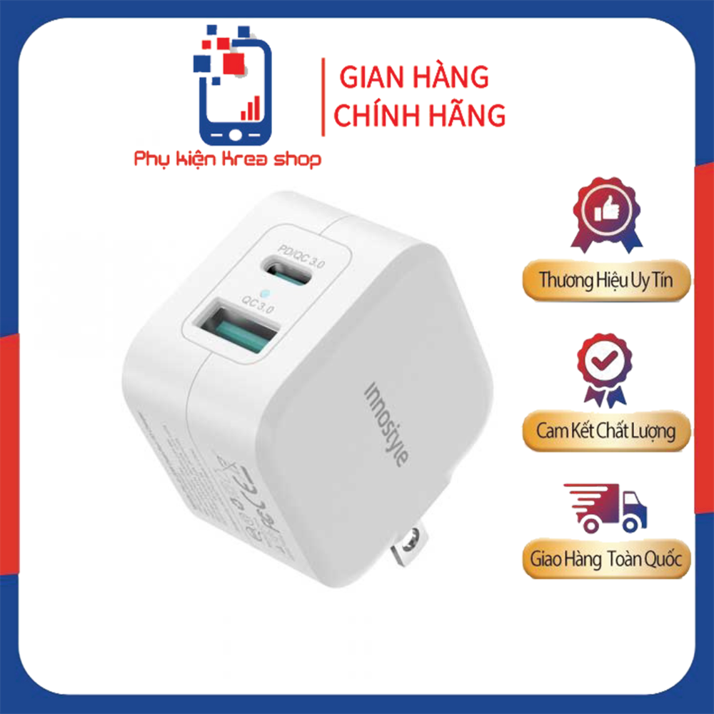 Củ sạc nhanh innostyle 20w minigo pro dual