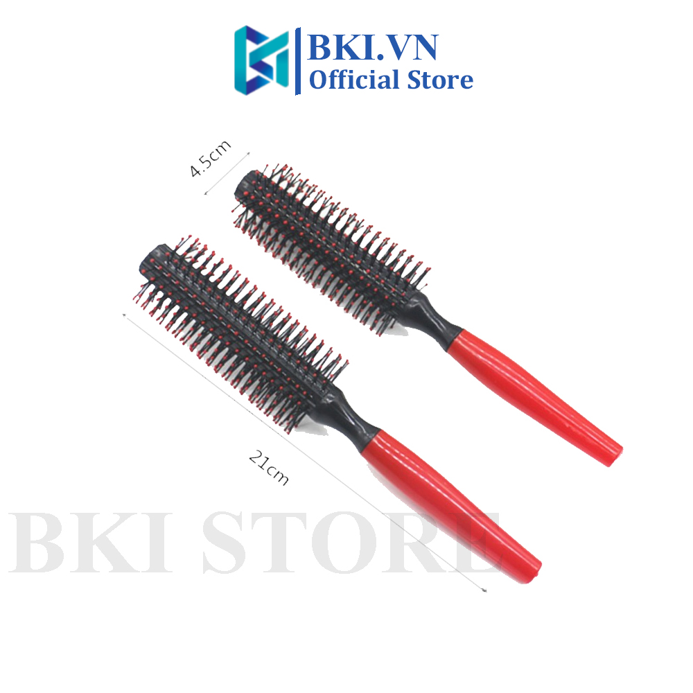 Lược tròn uốn tóc tạo kiểu đa năng, lược lô cuốn tạo phồng, uốn xoăn, gỡ tóc rối cho nam nữ tiện dụng