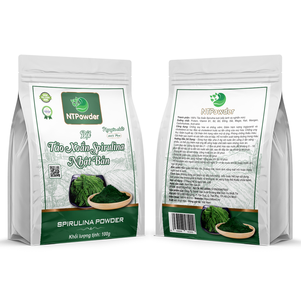 Algae powder twist spirulina Japan dryer cold ntpowder bag 100gr