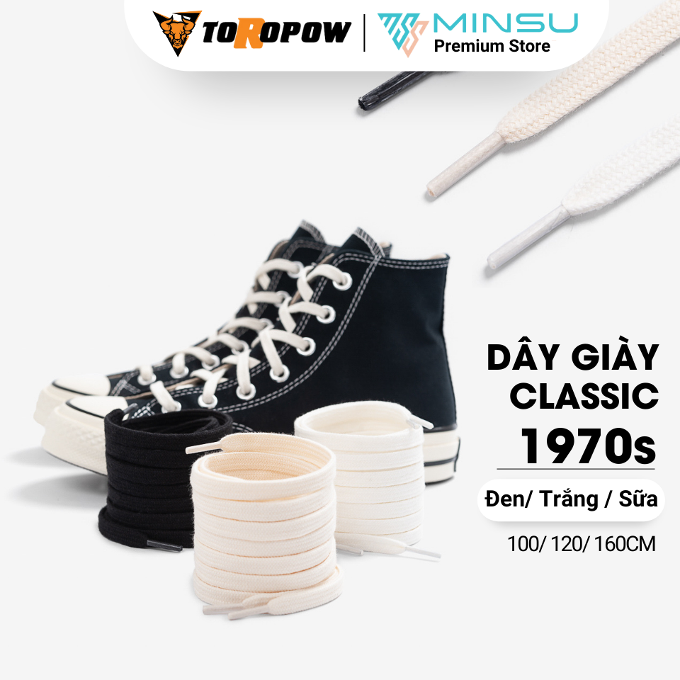 Dây giày classic 1970s cổ cao và thấp chính hãng minsu m1409 chuyên dùng cho giày converse, xvessel