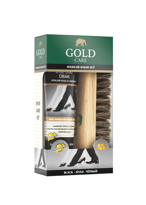 Bộ bàn chải và kem đánh giày goldcare 80ml gc1006