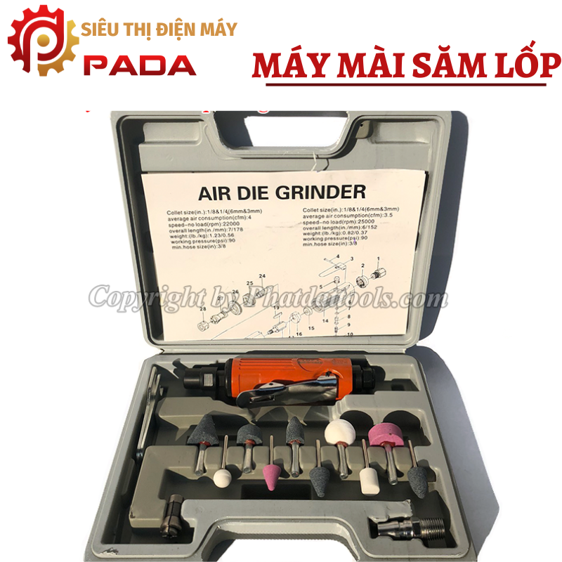 Bộ máy mài săm lốp dùng hơi TOP-Made in Taiwan-Hàng Đài Loan