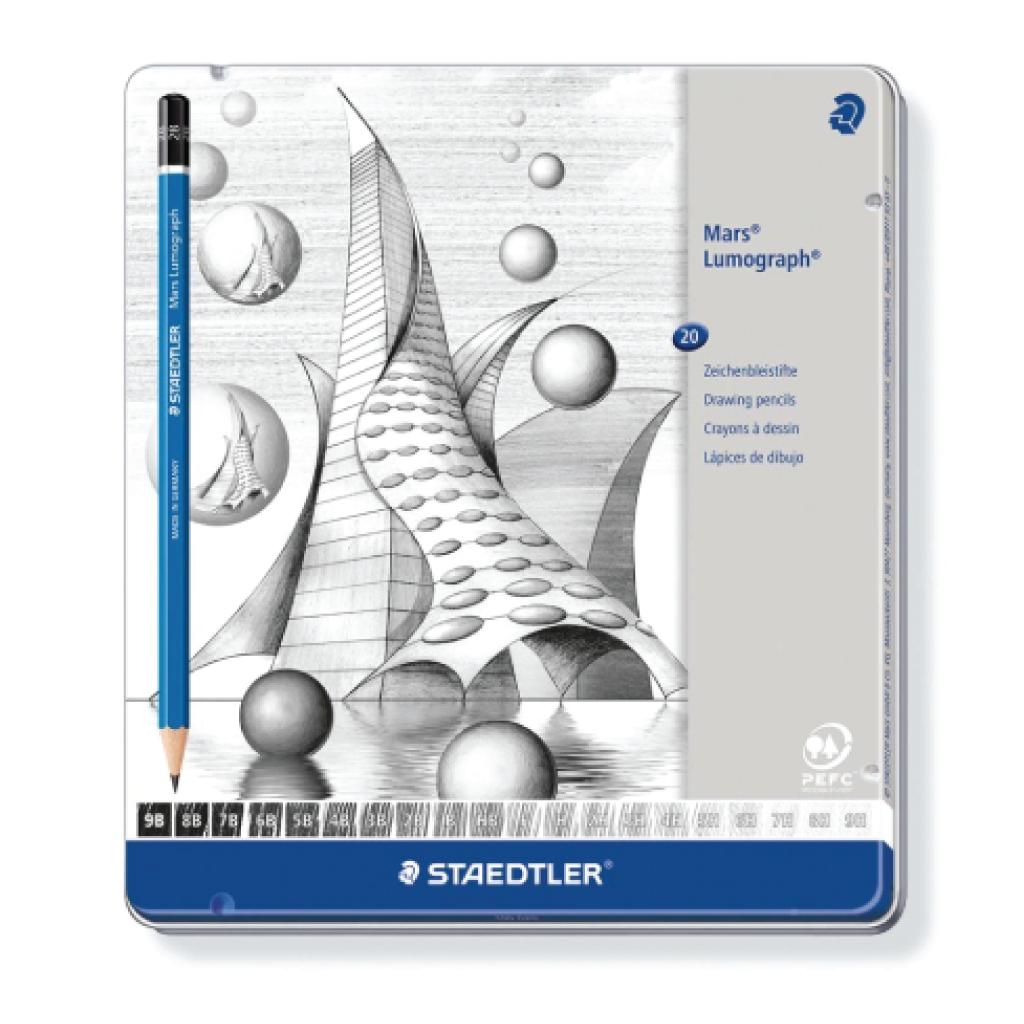 [HCM]Bộ 20 bút chì STAEDTLER  với 20 sắc độ thân gỗ tặng kèm hộp thiếc cao cấp