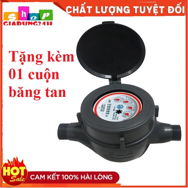 Đồng hồ nước + tặng kèm 1 cuộn cao su non - đồng hồ nước sinh hoạt-giadung24h