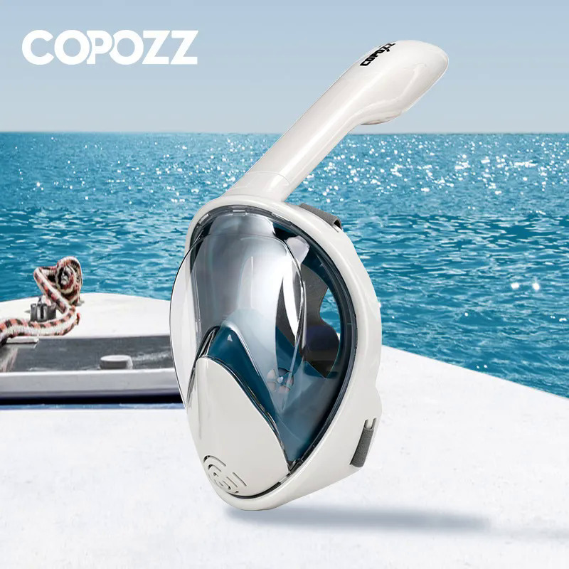 COPOZZ Full Face Scuba Diving Anti Fog Goggles With Camera Mount