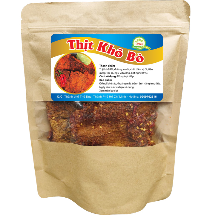 Khô bò miếng mềm cay hàng chuẩn cao cấp ăn vặt hoặc làm gỏi siêu ngon - túi zip 150g