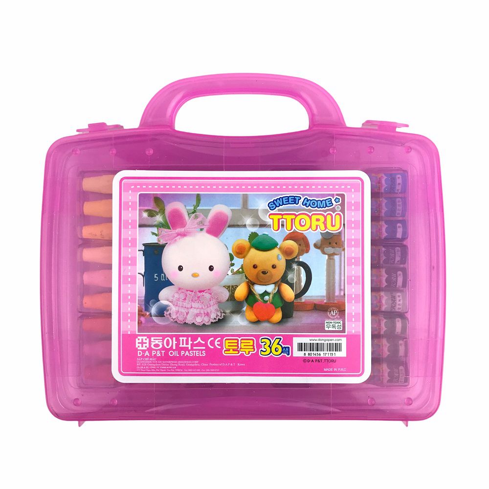 Bút sáp dầu d.a p&t ttoru 36 màu đựng trong hộp nhựa