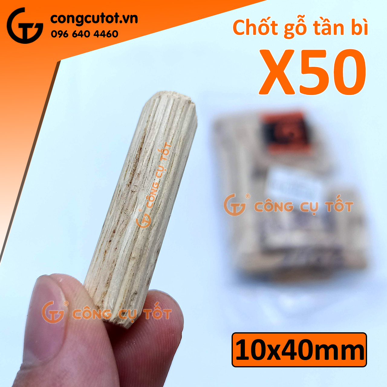 Chốt gỗ Tần Bì túi 50 con dài 40mm