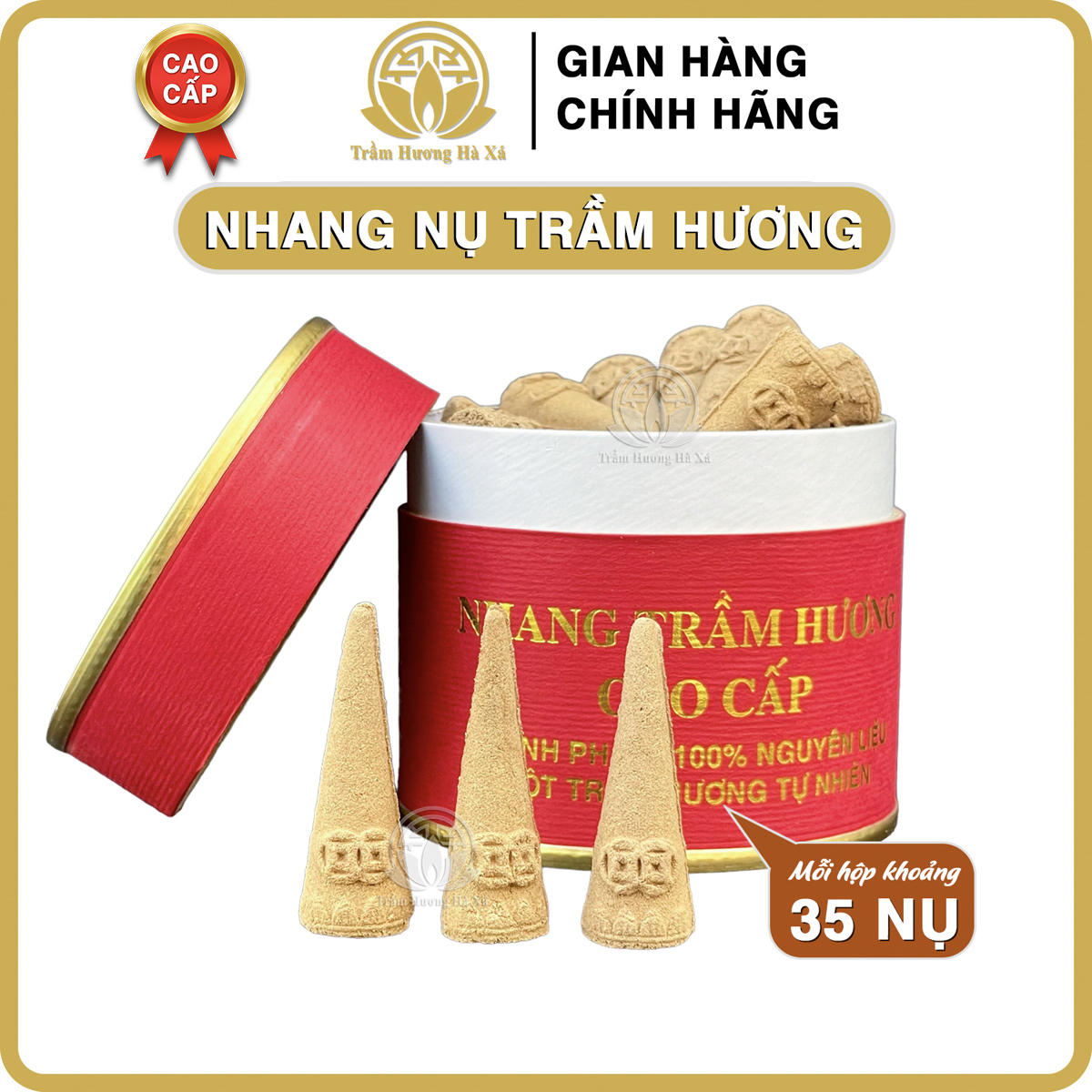 Nhang nụ trầm hương loại sạch thơm tự nhiên đốt xông nhà tẩy uế HÀ XÁ đồ thờ cúng phong thủy khử mùi và làm thơm không gian