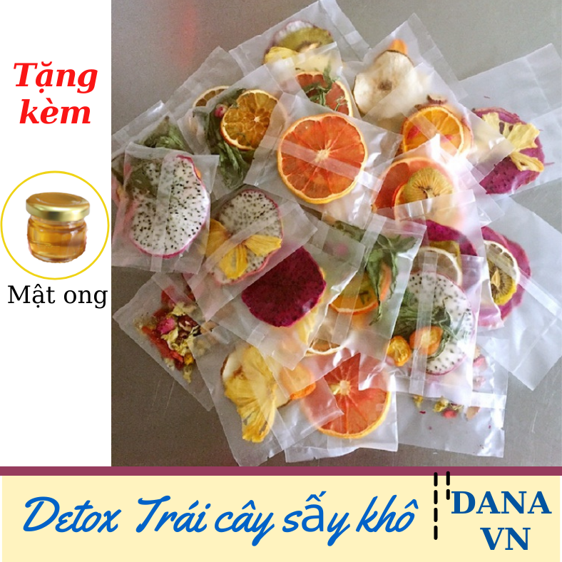 Trà hoa quả sấy khô DETOX KOREA -40 gói -TẶNG KÈM Mật Ong - Dana Việt Nam