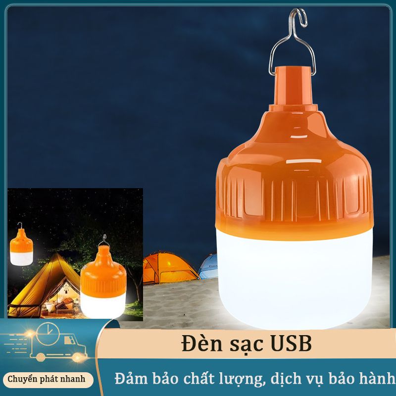 Đèn Led tích điện Chiếu sáng khẩn cấp 12W 24W 36W Bóng đèn LED cắm trại sạc USB đèn siêu sáng chiếu sáng ban đêm
