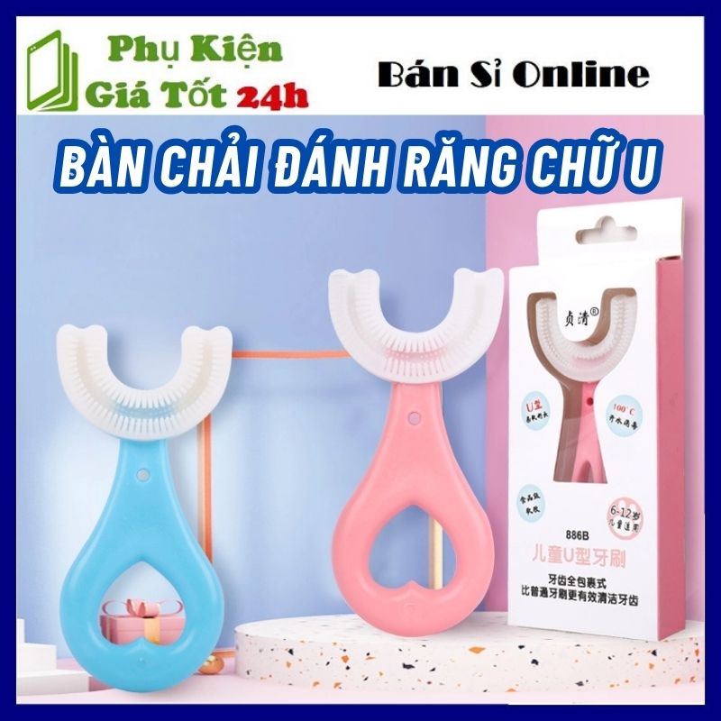 Bàn chải đánh răng cho bé chữ U chất liệu silicon siêu mềm bảo vệ răng miệng cho bé 2-12 tuổi chuyên dùng / Bàn Chải Đánh Răng Chữ U - Bàn Chải Đánh Răng Silicon