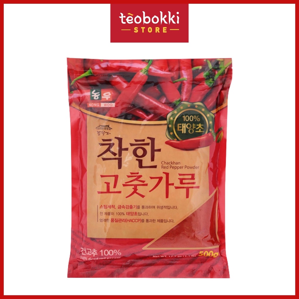 Ớt bột Hàn Quốc Nong Woo MỊN 500G