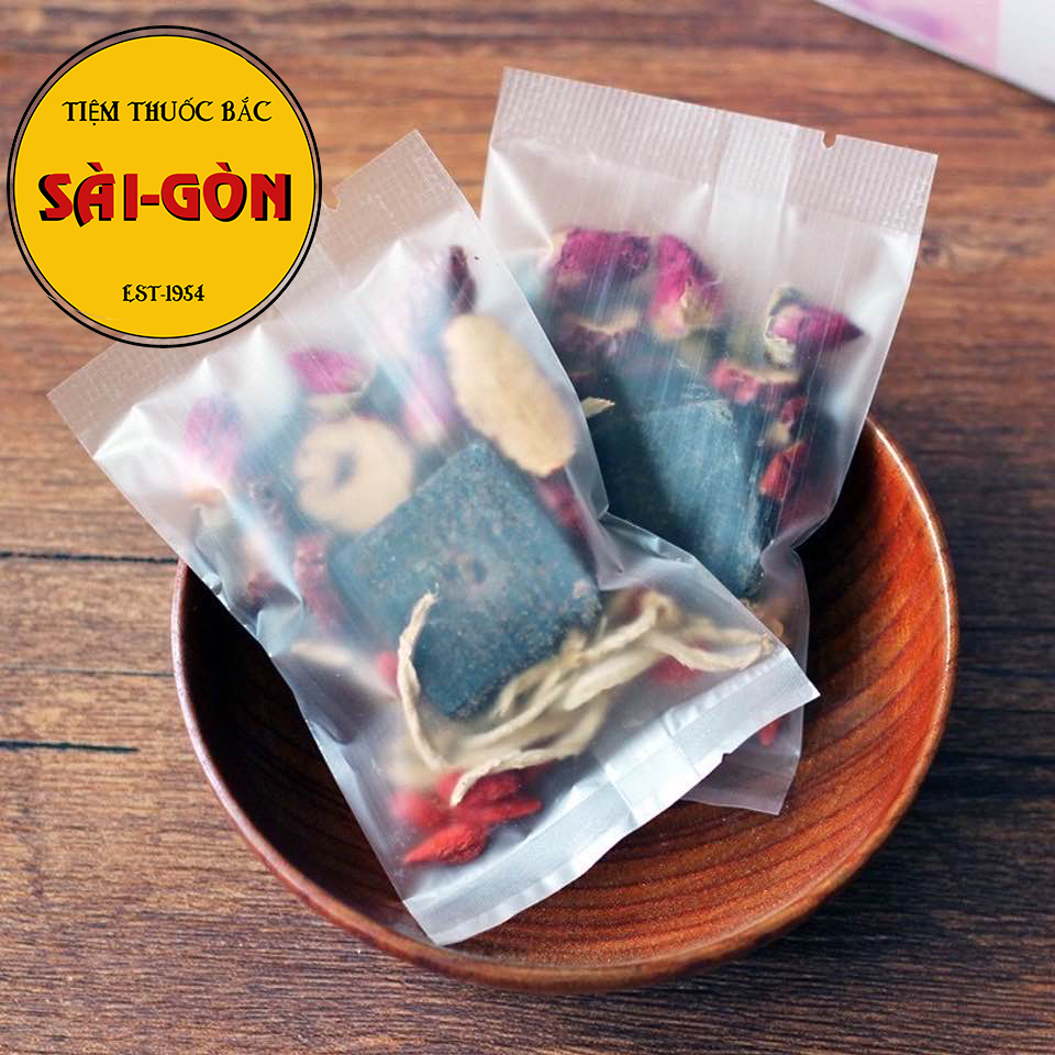 6 viên trà đường mix gừng, hoa hồng, táo đỏ, kỉ tử