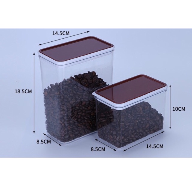 Hộp nhựa đựng bột, hạt, cà phê cao cấp