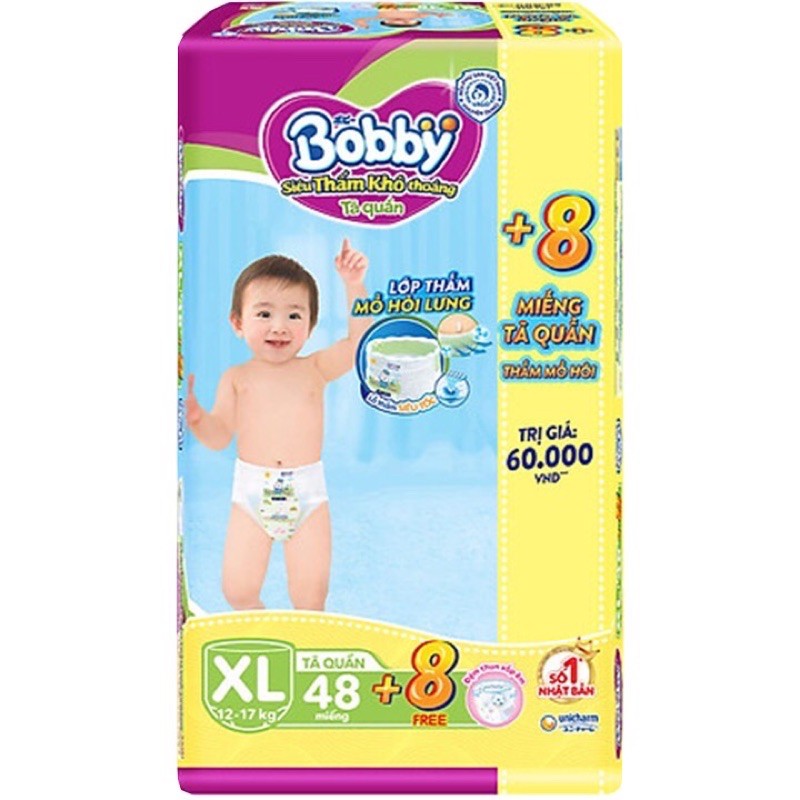 Tã quần bobby size xl 48 miếng