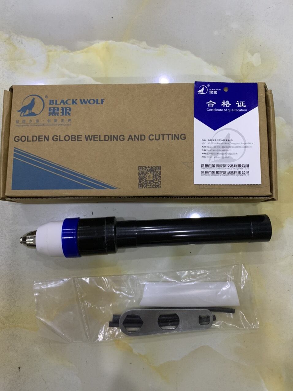 Tay cắt plasma pa80 cổ thẳng con sói blacwolf