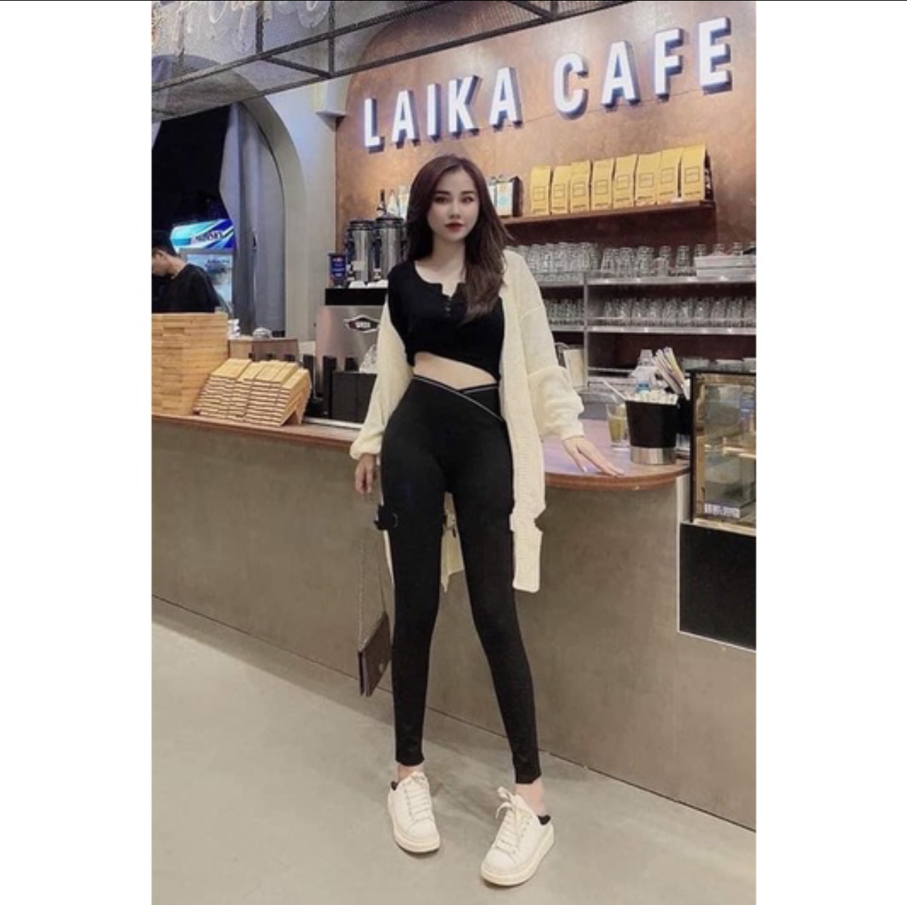 Quần Legging Cạp Chéo Thái Lan Thần Thánh Gen Bụng Bụng Nhỏ Hơn Sau Khi mặc