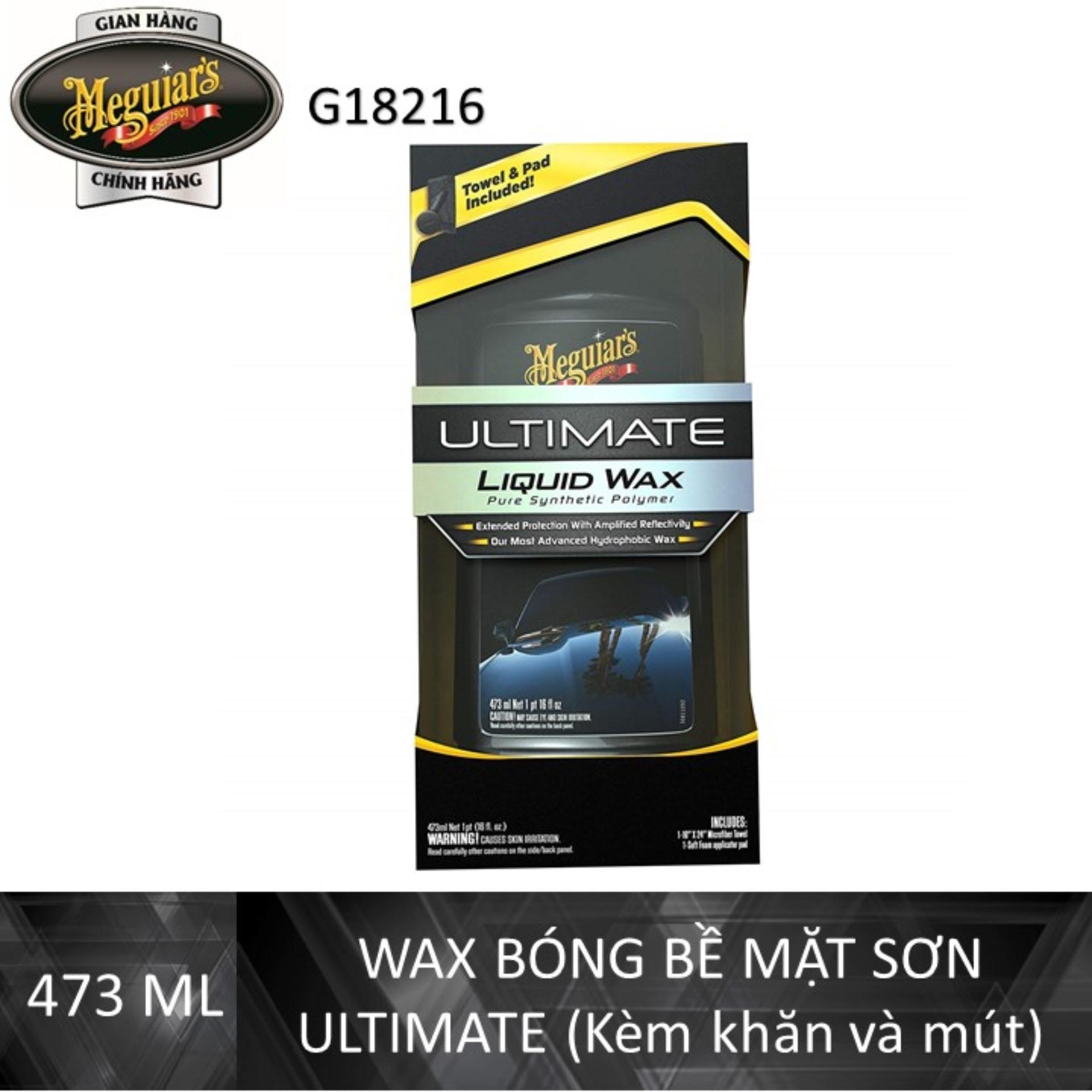 Meguiar's Wax bóng bề mặt sơn dòng cao cấp Ultimate - Ultimate Liquid Wax, G18216, 473ML