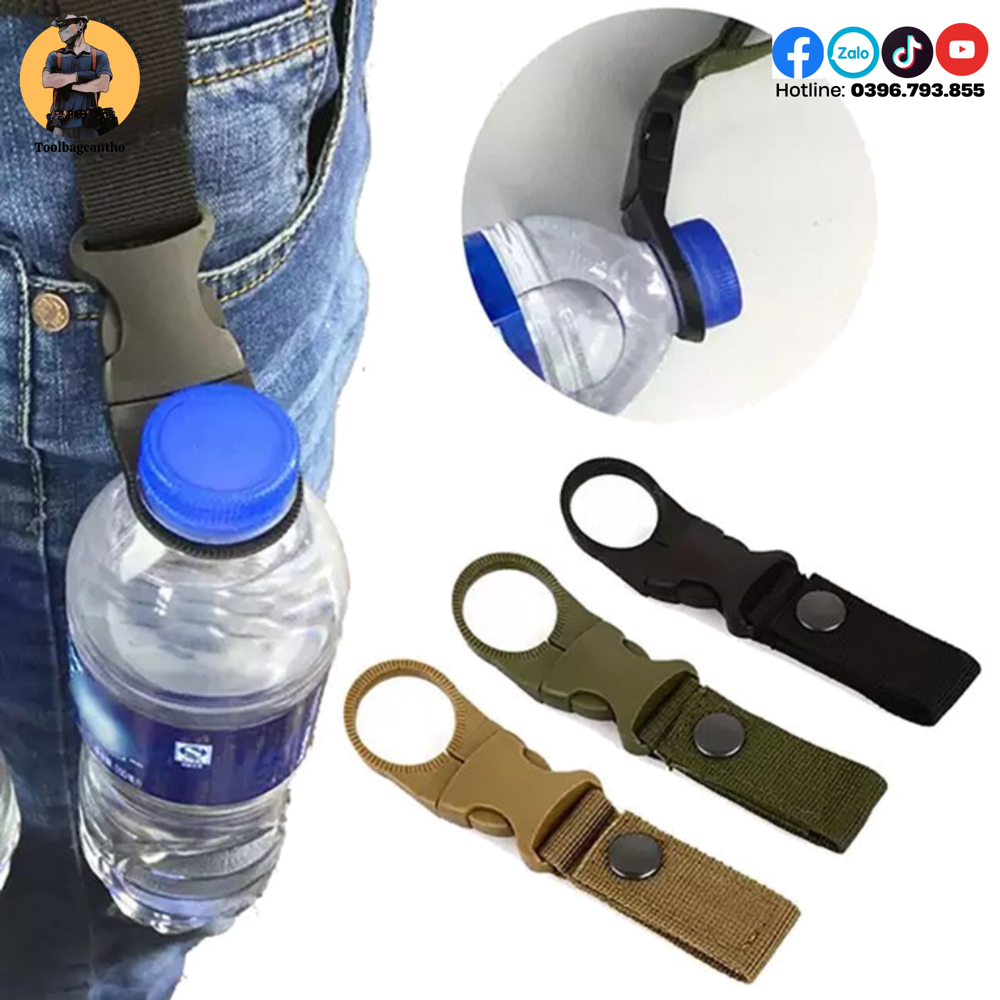Dụng cụ đeo chai nước vào thắt lưng đeo đồ nghề