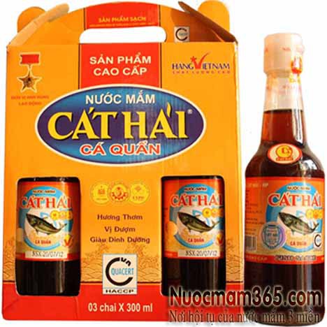 Mắm cá quẩn cát hải 32 đạm 300ml, 3chai/xách - 3 chai