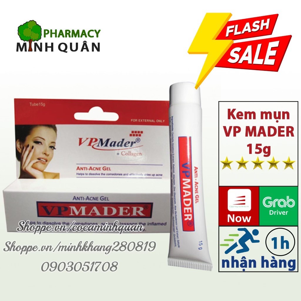 Gel mụn vp mader cực hiệu quả