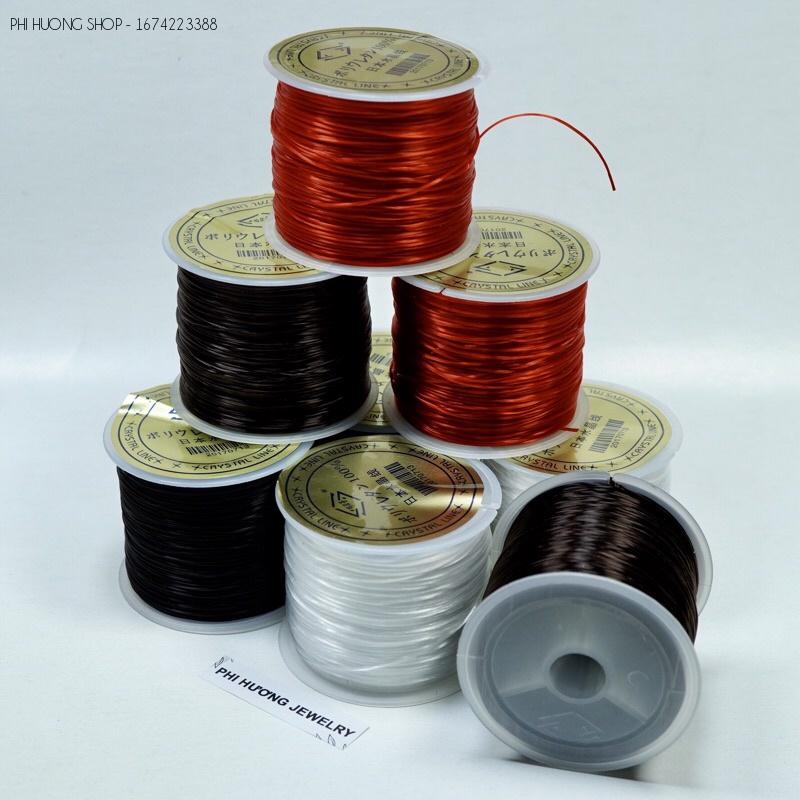 Cuộn 60m dây cước thun lụa co giãn của Nhật loại tốt dùng xỏ vòng tay