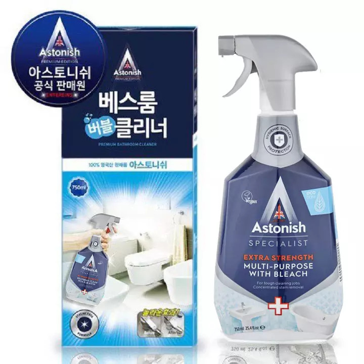 Astonish Primium-Nước rửa nhà tắm hương cam gốc thực vật Astonish 750ml - Sản xuất Anh Quốc