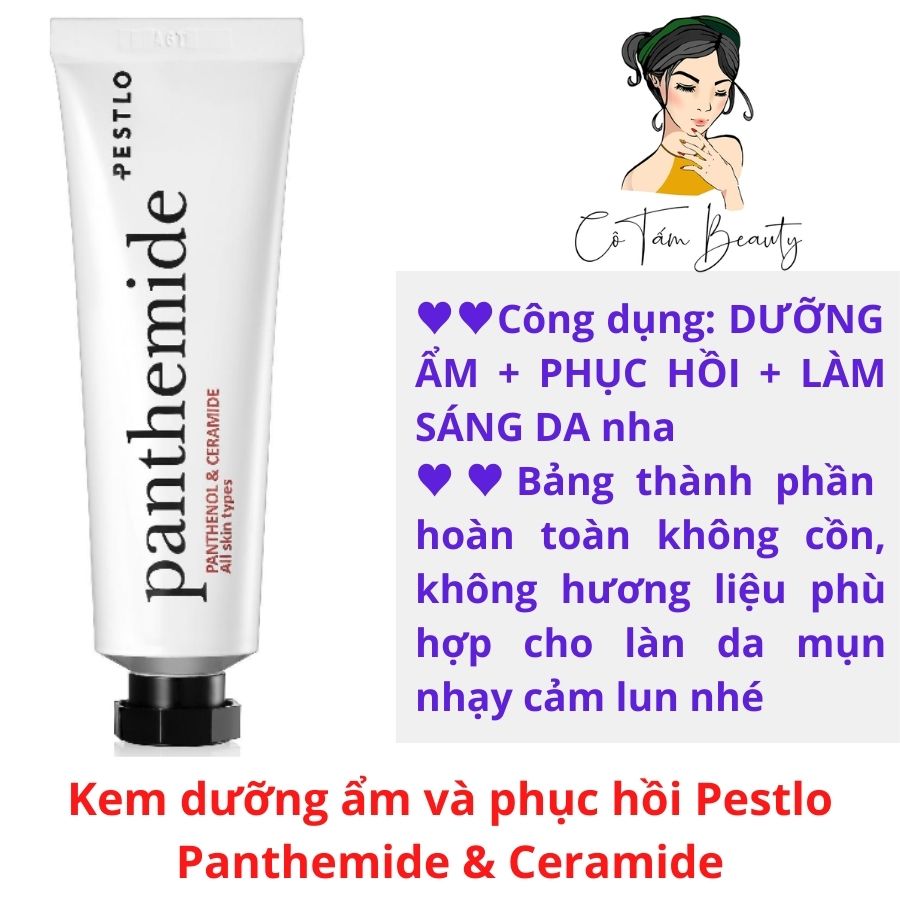 Kem dưỡng ẩm và phục hồi Pestlo Panthemide & Ceramide