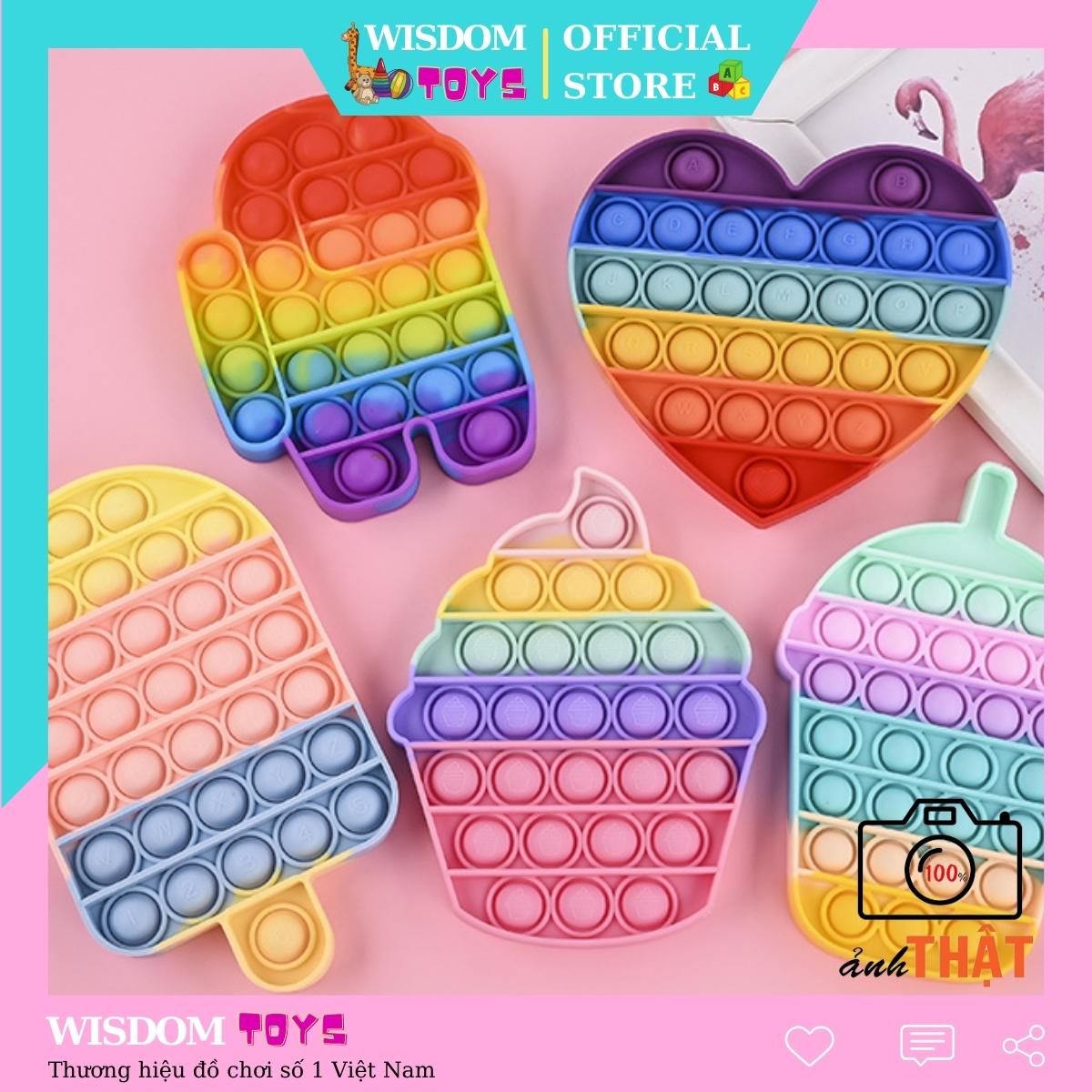 Đồ Chơi WISDOMTOYS Đồ Chơi Giải Trí Pop It Mini Giá Rẻ Trò Chơi Bóp Bong Bóng Giảm Căng Thẳng Cho Người Lớn Và Trẻ Em Mẫu Mới 15CM - Mã WDPOP01