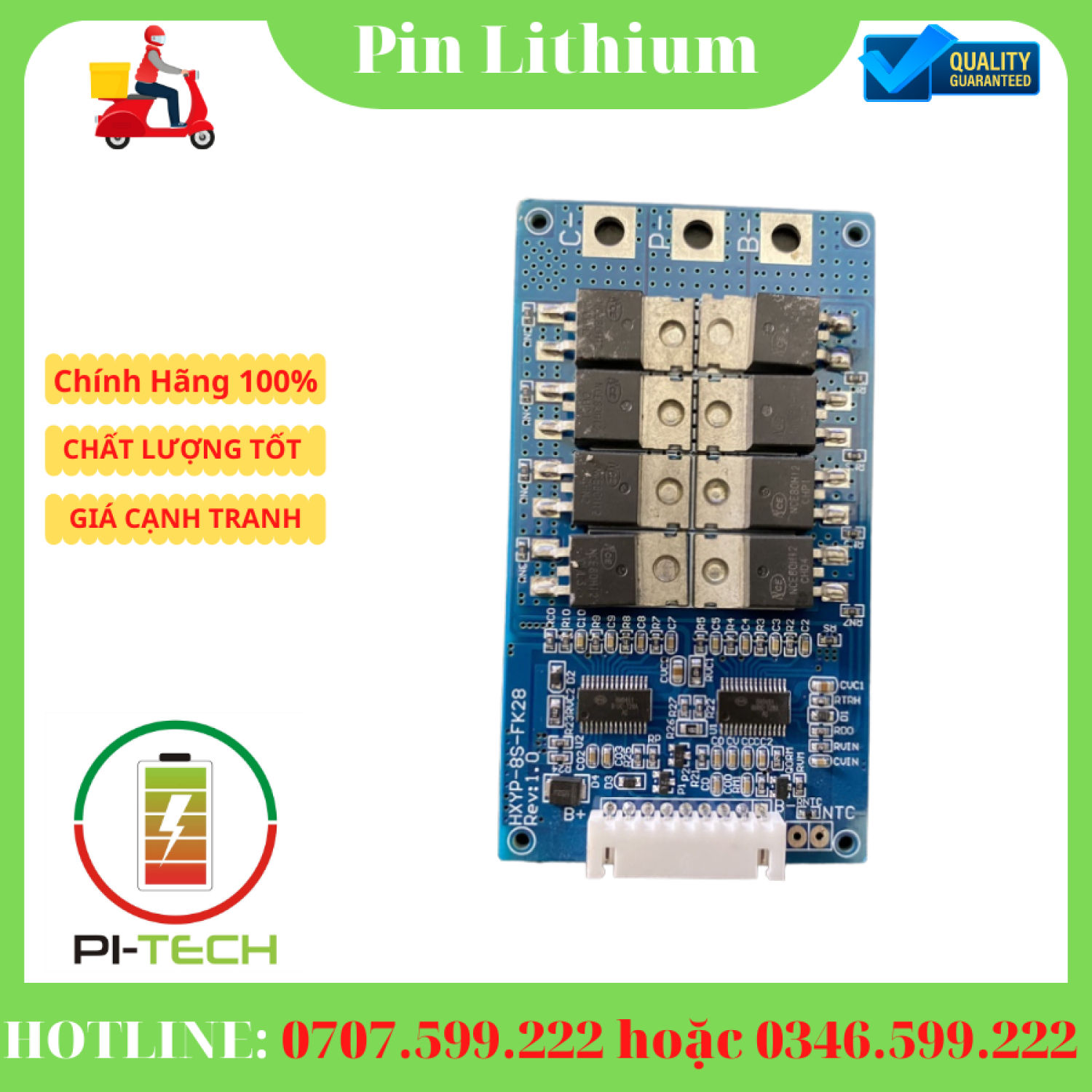Mạch 8S 24V 30A Pin Lithium Lifepo4 12