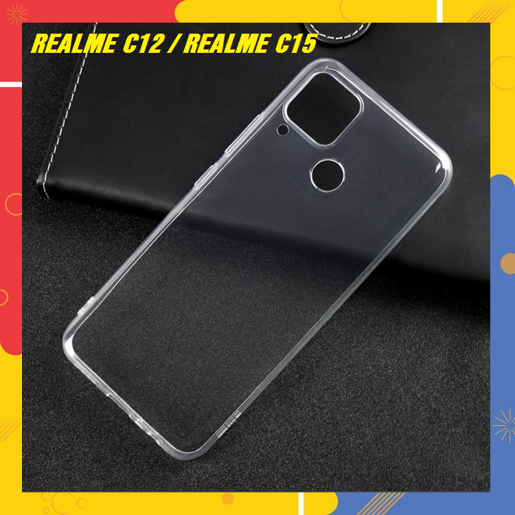 Ốp silicon trong suốt thiết kế mỏng dành cho OPPO Realme C11 C15 C12 2020 Siêu Hót