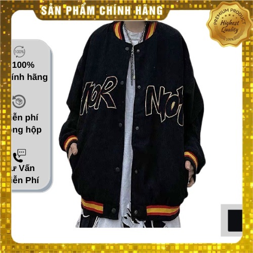 Áo khoác nhung kiểu bomber, unisex - k110_py