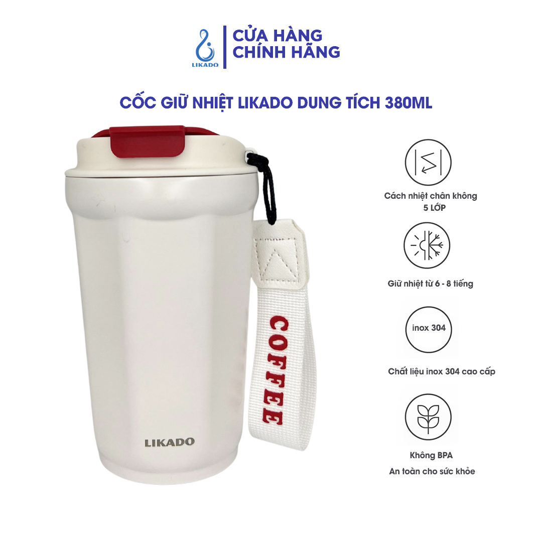 Cốc giữ nhiệt Likado inox 304 dung tích 380ml/600ml