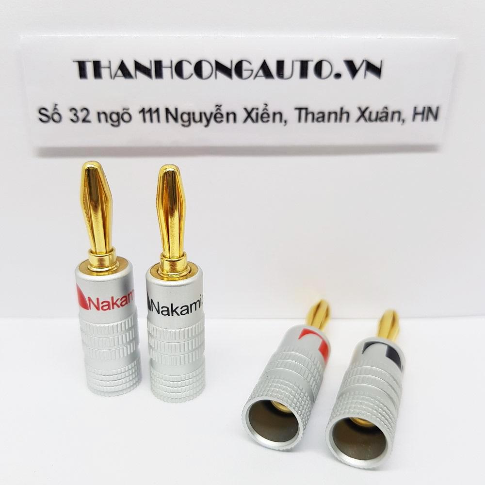 Bộ 02 jack loa bắp chuối Nakamichi Đồng nguyên chất