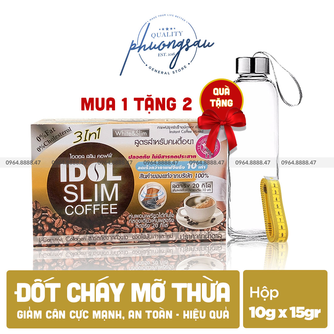 [GIẢM MẠNH] CÀ PHÊ IDOL SLIM COFFEE, CÀ PHÊ GIẢM CÂN THÁI LAN CHÍNH HÃNG, IDOL SLIM COFFEE 3 IN 1