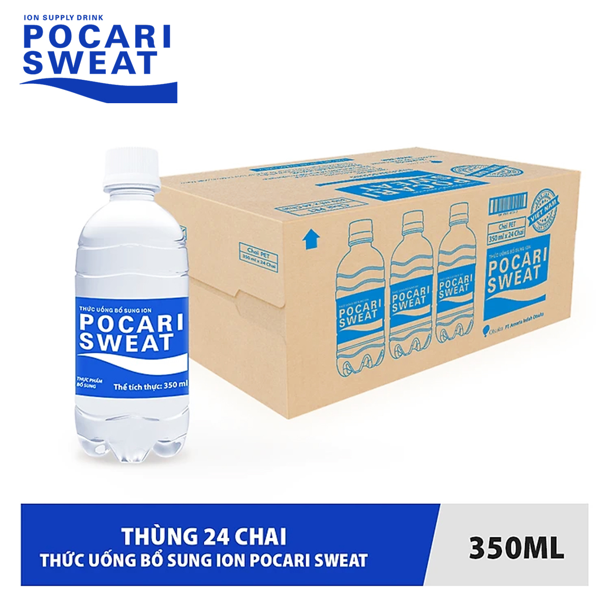 THÙNG 24 CHAI THỨC UỐNG BỔ SUNG ION POCARI SWEAT 350ML