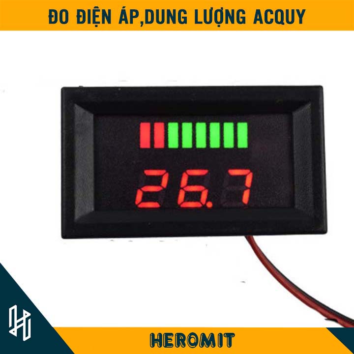 Đồng hồ đo điện áp hiển thị dung lượng acquy