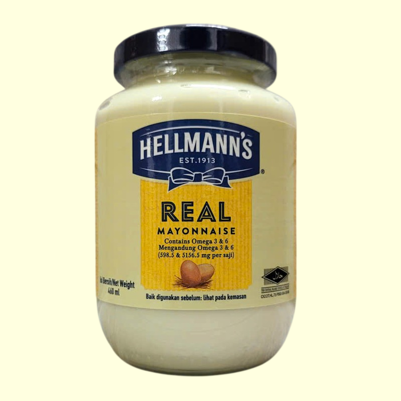 HELLMANN’S + LỌ LỚN 460ml + SỐT MAYO VỊ NGUYÊN BẢN Real Mayonnaise (HALAL)